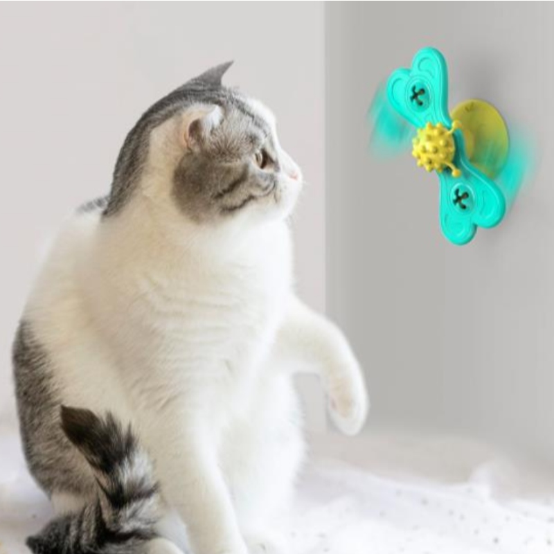 猫の風車のおもちゃ面白いマッサージCatnipボールの歯を掃除するペット製品を掃除する